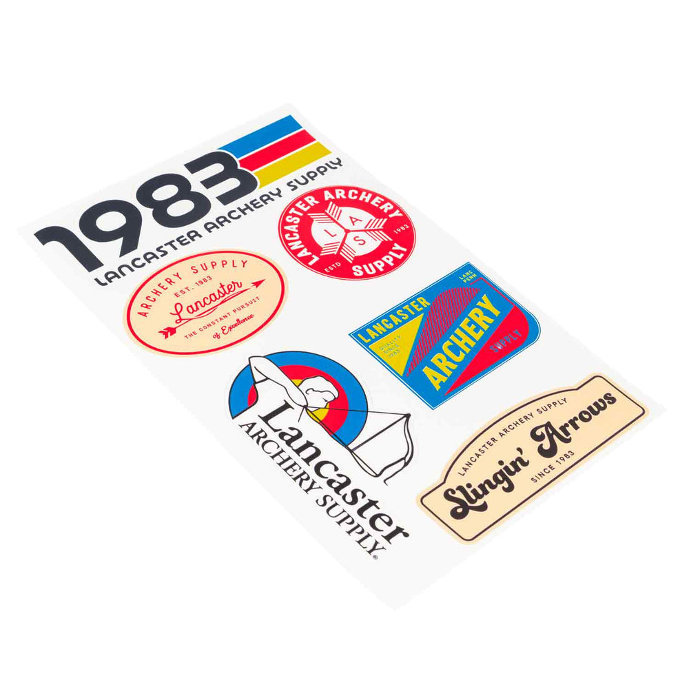 Lancaster Archery Supply Sticker Sheets