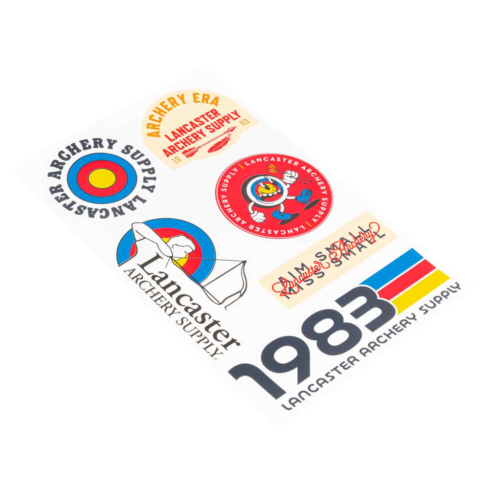 Lancaster Archery Supply Sticker Sheets