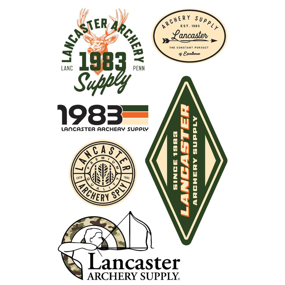 Lancaster Archery Supply Sticker Sheet Free Gift