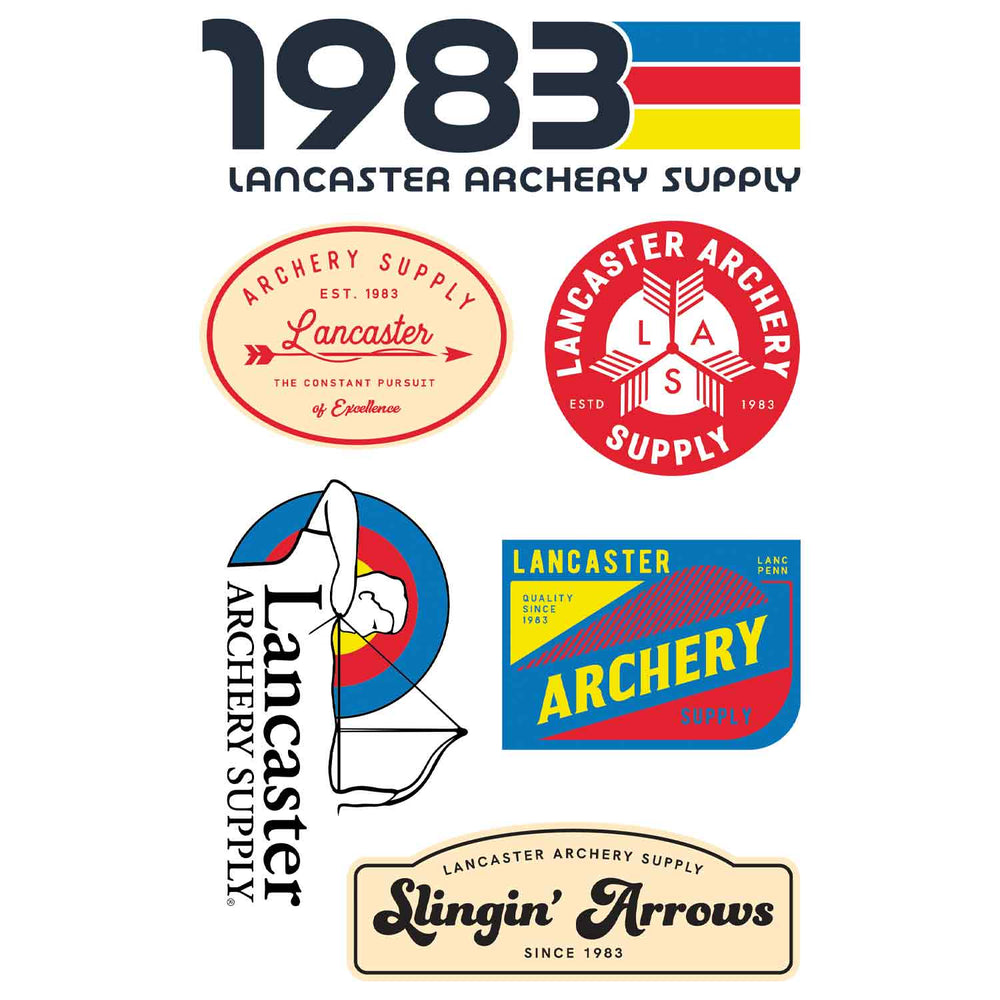 Lancaster Archery Supply Sticker Sheet Free Gift