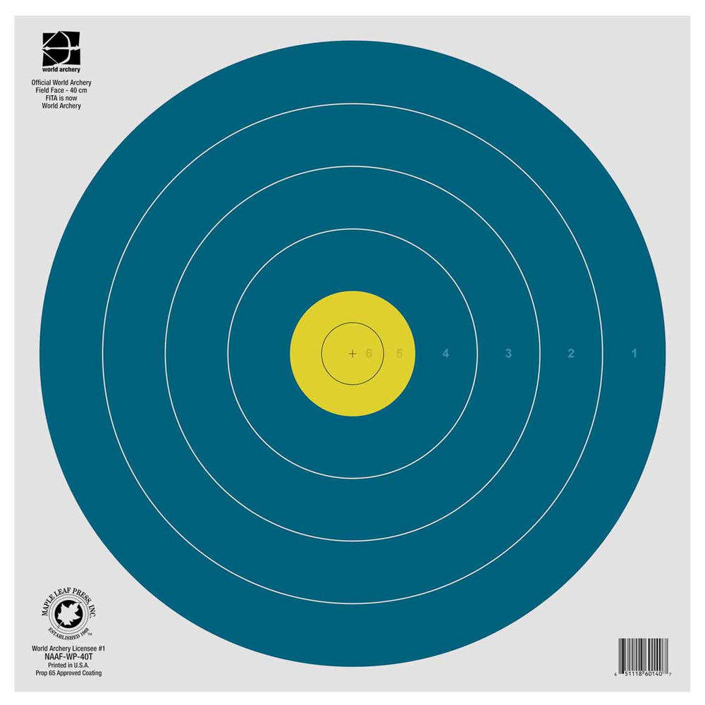 Maple Leaf World Archery Waterproof 40cm Target Face