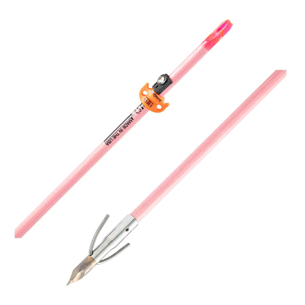 AMS Bowfishing Pink Fiberglass Arrow & Chaos Point