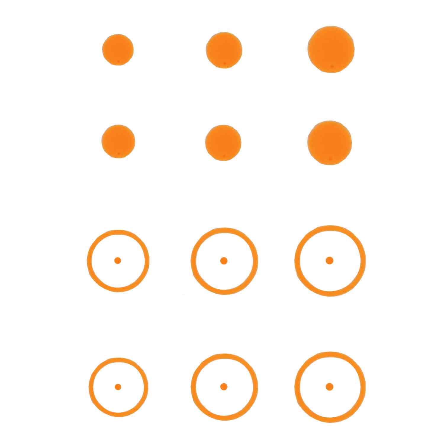 Gunstar Pro Series Rub-On Aiming Rings & Dots (Mongo)