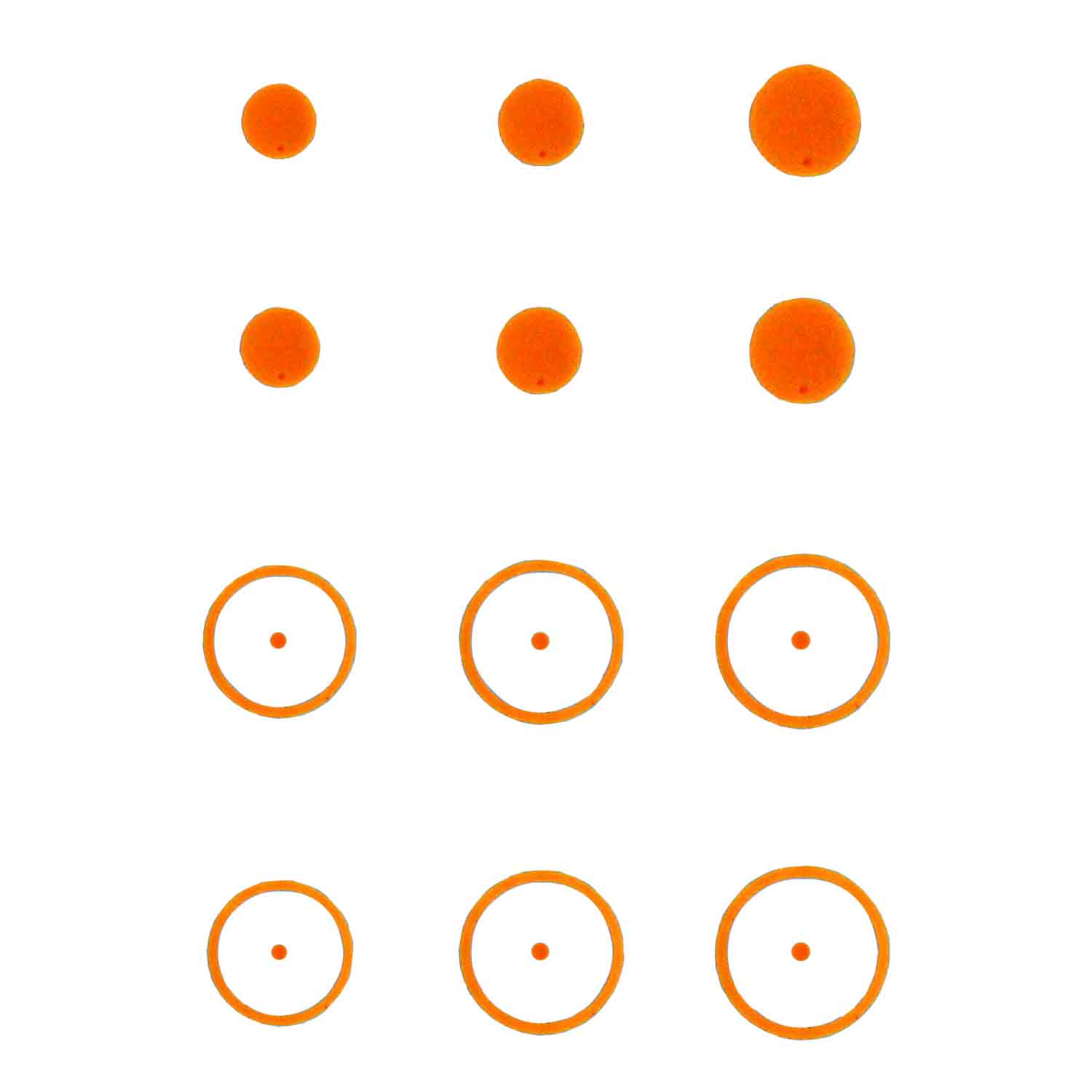Gunstar Pro Series Rub-On Aiming Rings & Dots (Mongo)