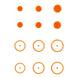 Gunstar Pro Series Rub-On Aiming Rings & Dots (Mongo)