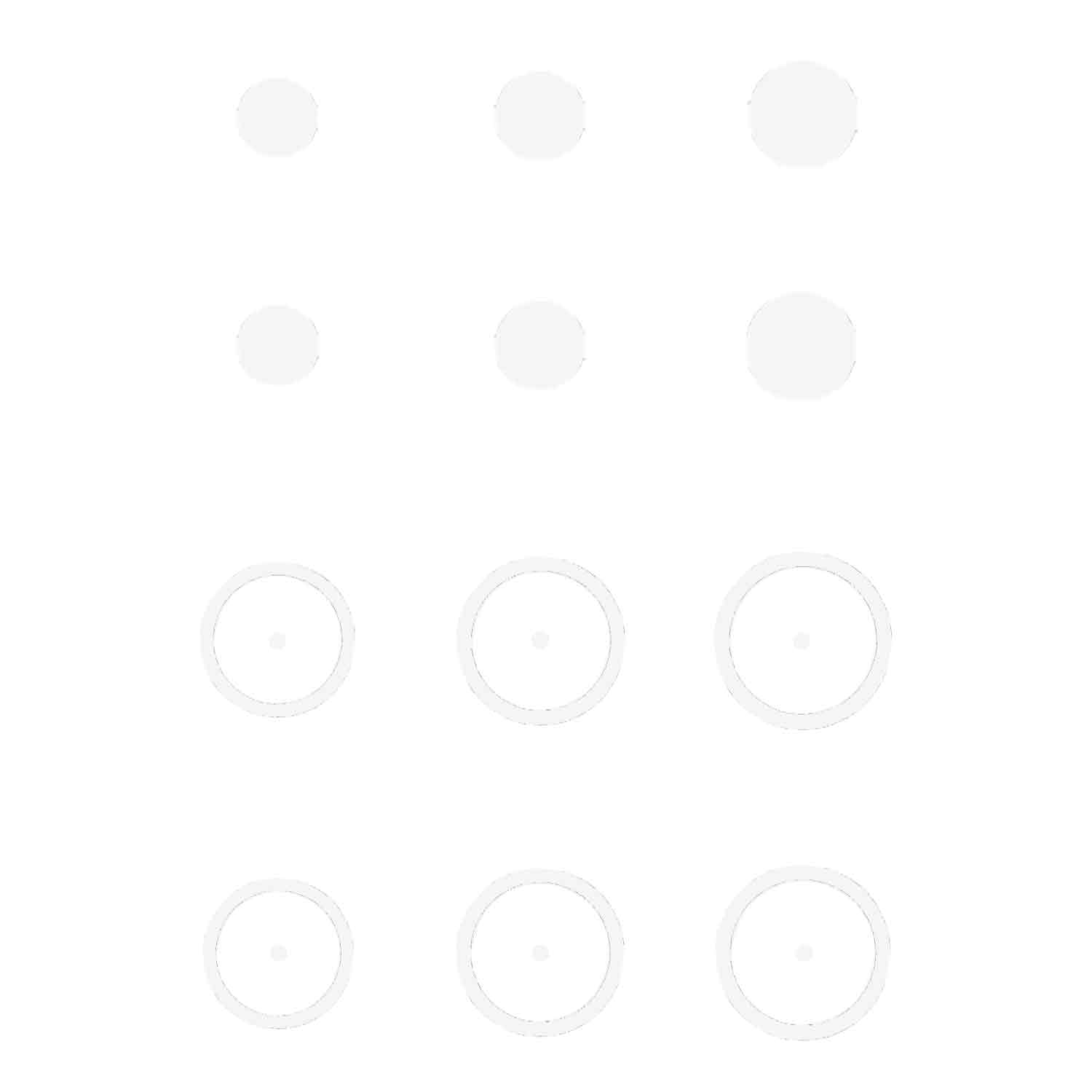 Gunstar Pro Series Rub-On Aiming Rings & Dots (Mongo)
