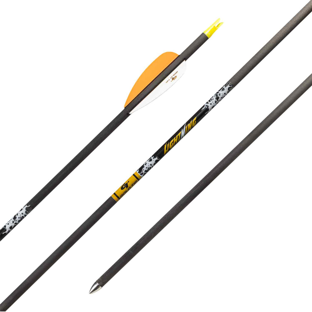 Gold Tip Lightning Fletched Arrows