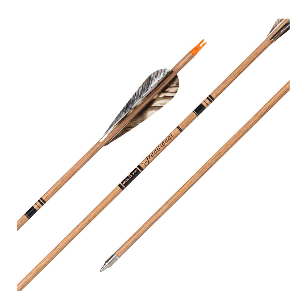 Gold Tip Wood Hunter Fletched Arrows