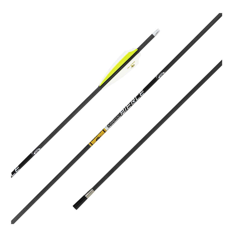 Gold Tip Pierce Platinum Fletched Arrows