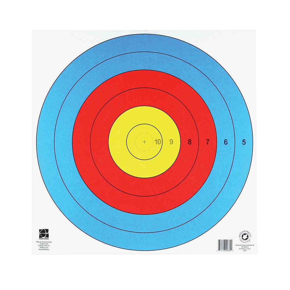 Maple Leaf World Archery Official 6 Ring Target Face