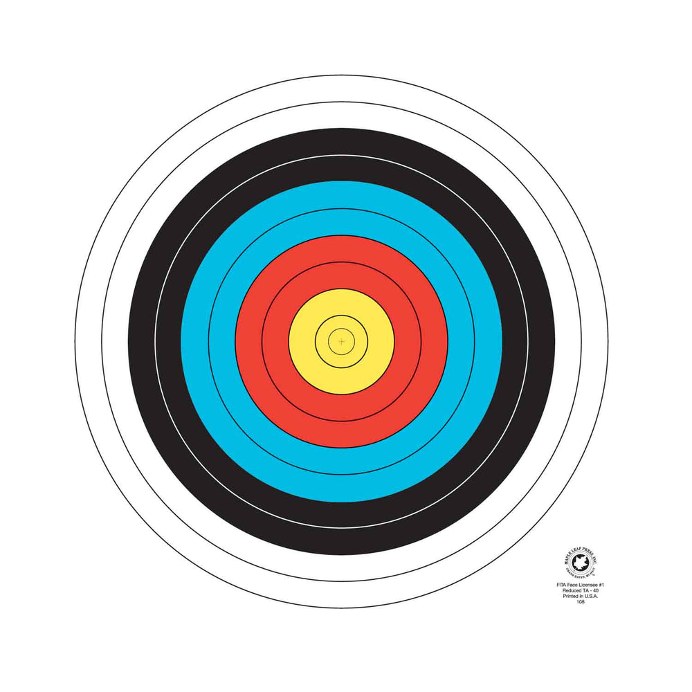 Maple Leaf Miniature 40cm 10-Ring Target Faces