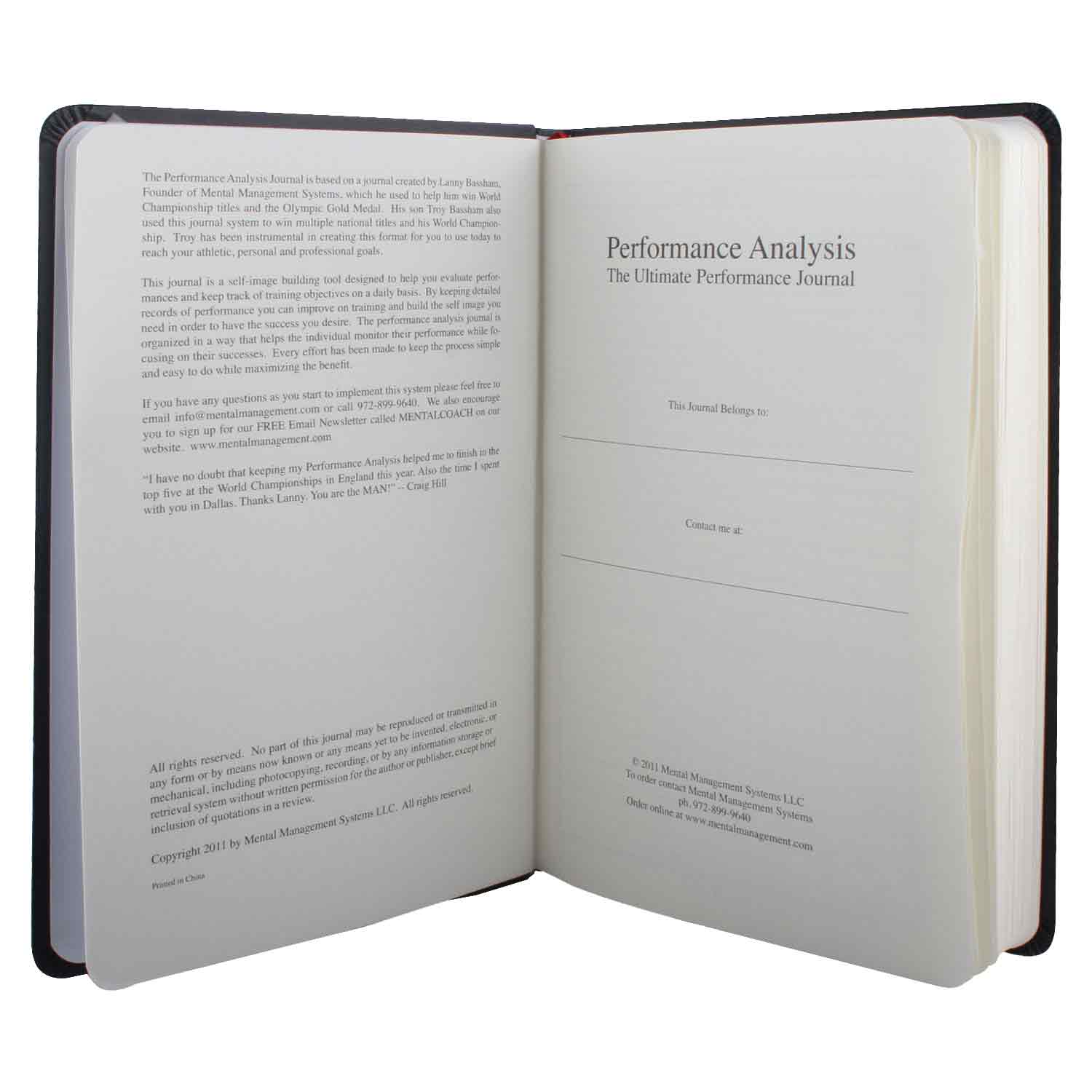 Mental Management Performance Analysis Journal