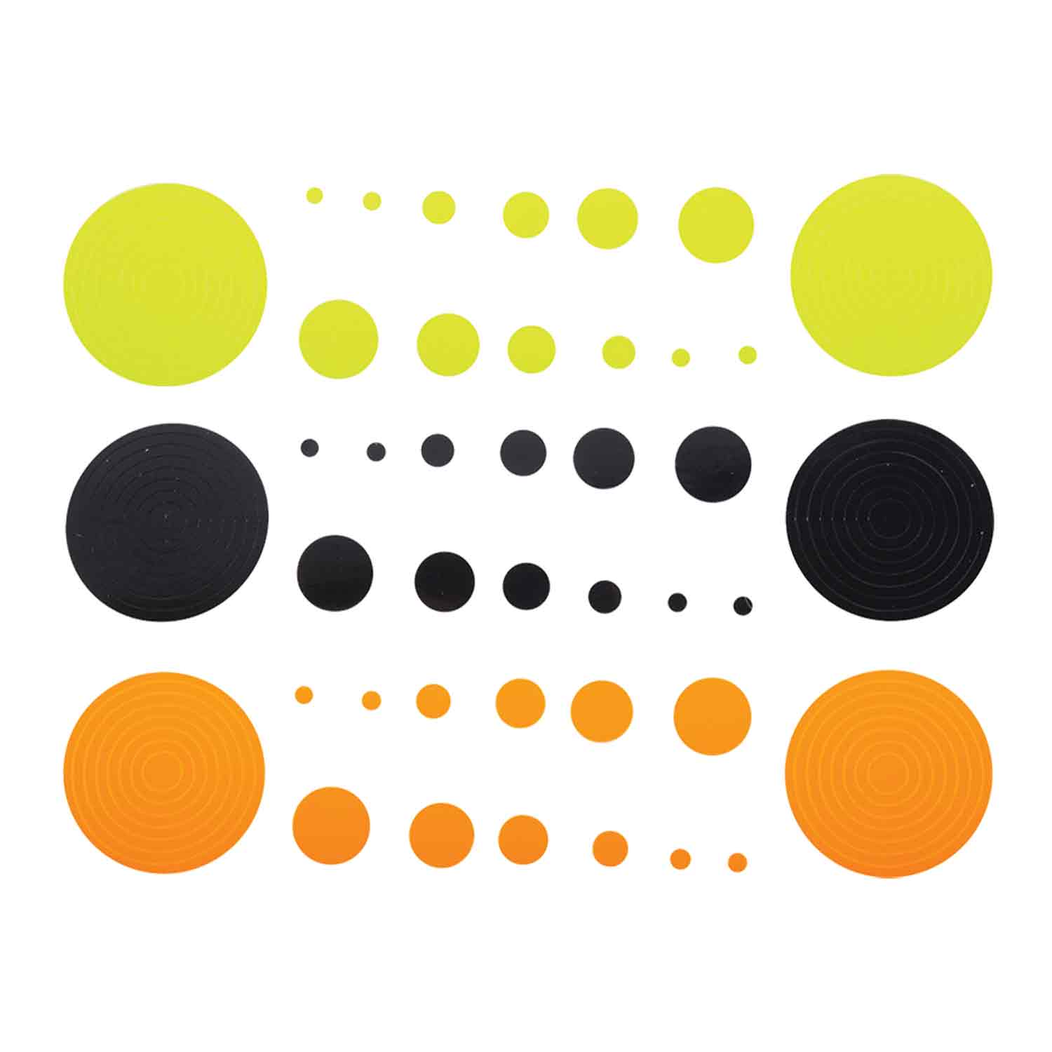 Specialty Super Circles & Dots (Black/Orange/Yellow)