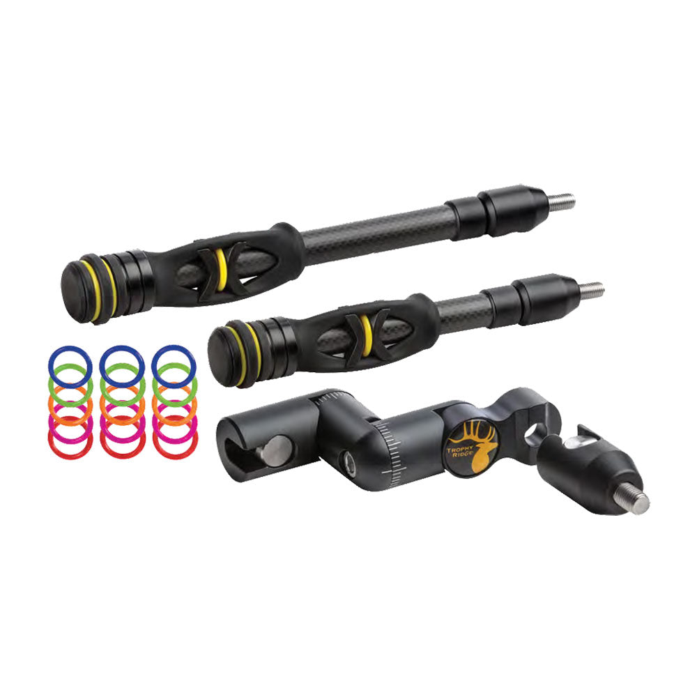 Trophy Ridge 6in and 8in Hitman Combo Hunting Stabilizer Set with Offset Bracket (Open Box X1047462)