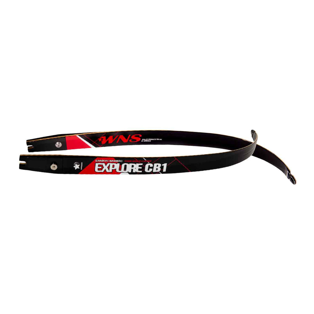 Win & Win WNS Explore-CB1 Carbon/Bamboo ILF Target Recurve Limbs-Medium-28 (Open Box X1047708)
