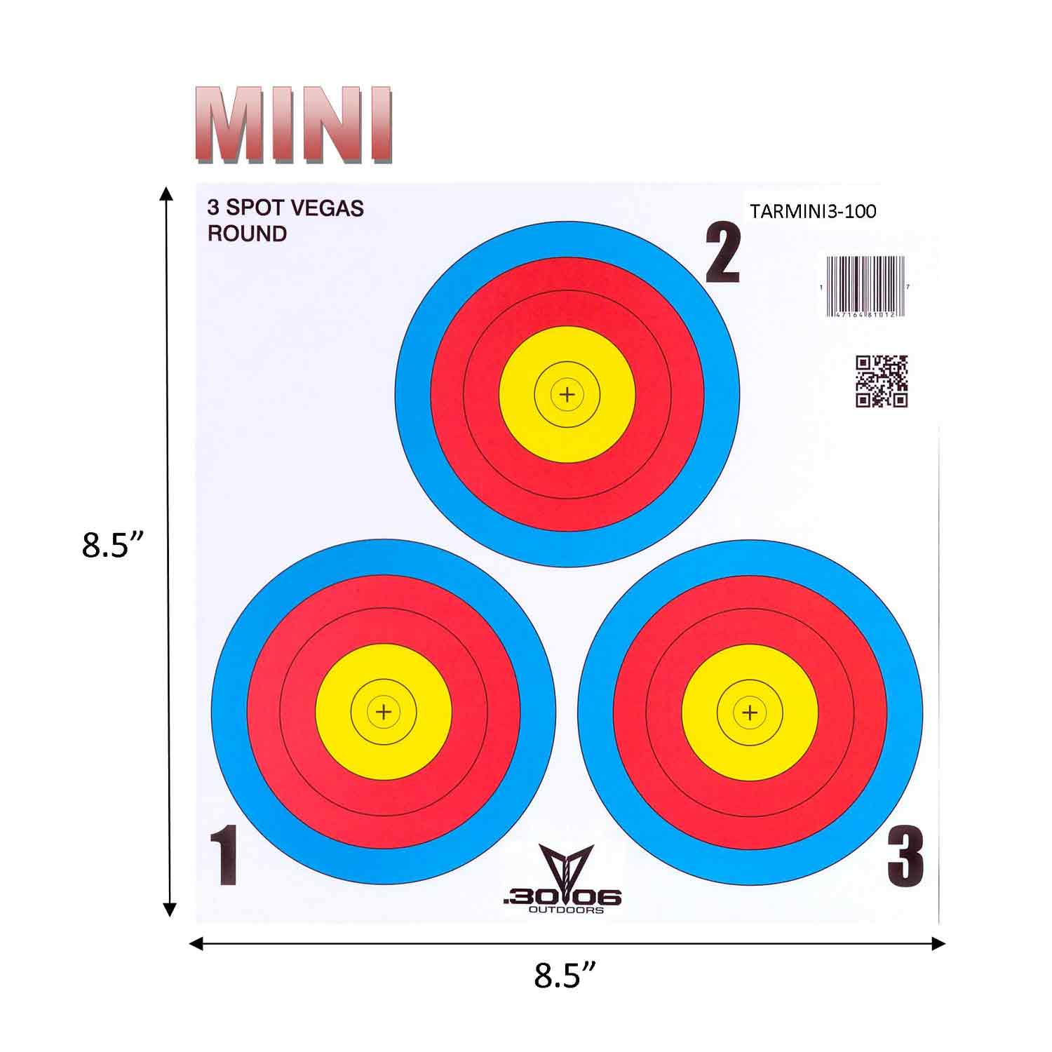 30-06 Mini Archery Target Sets (3-Spot Vegas - 100ct.)