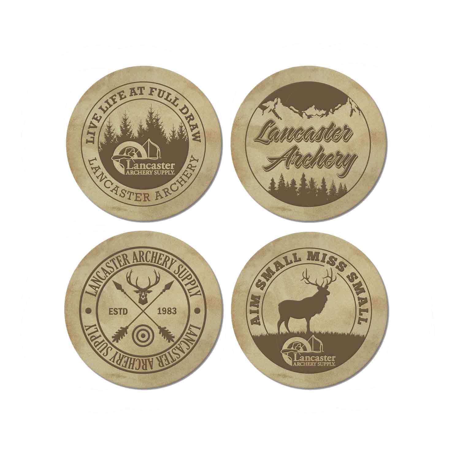 Lancaster Archery Supply Coaster Set