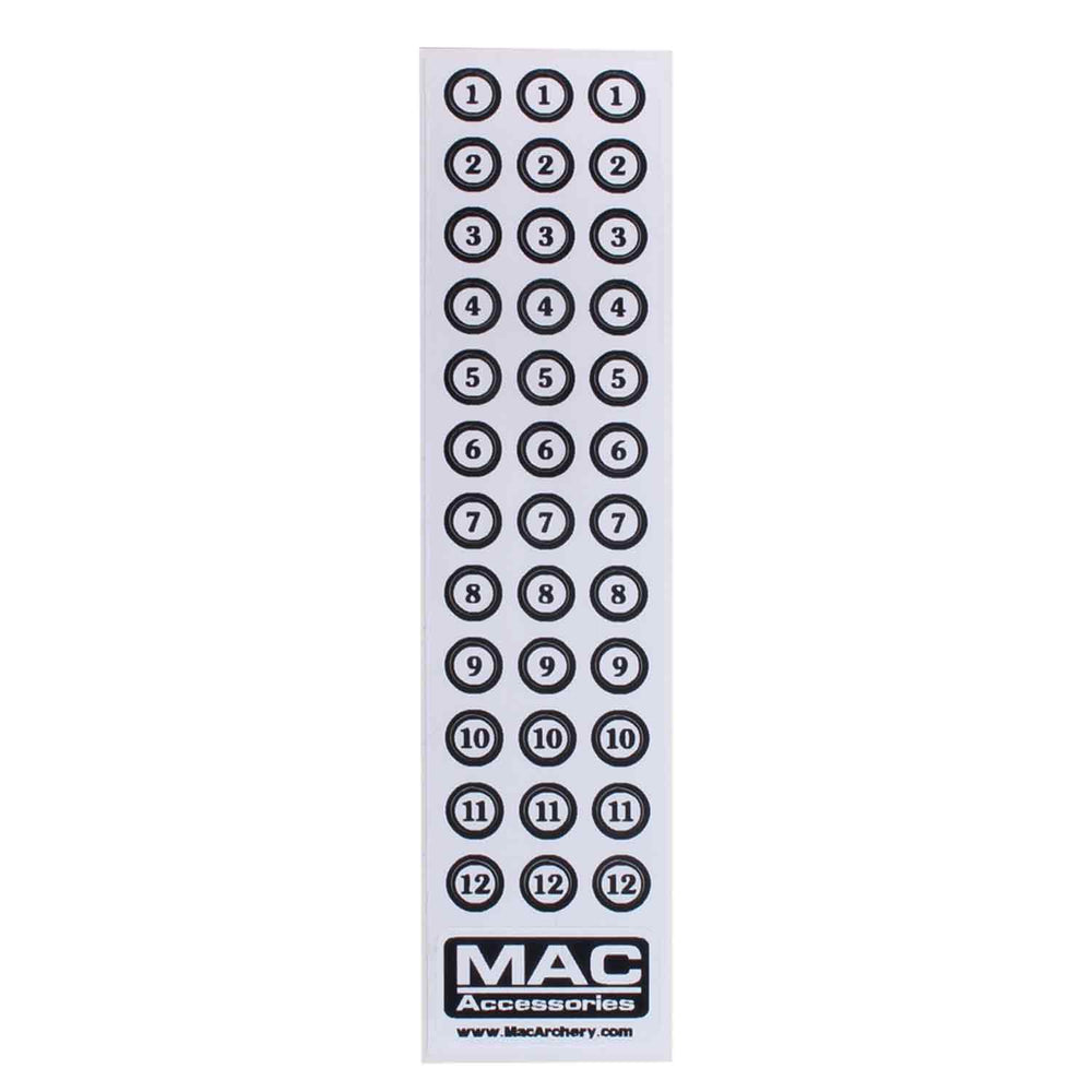 Merlin MAC Arrow Number Decals