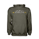 Bow Life Men's Mountain Logo Army Heather Pullover Hoodie