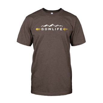 Bow Life Men's Mountain Logo Expresso Short Sleeve T-Shirt
