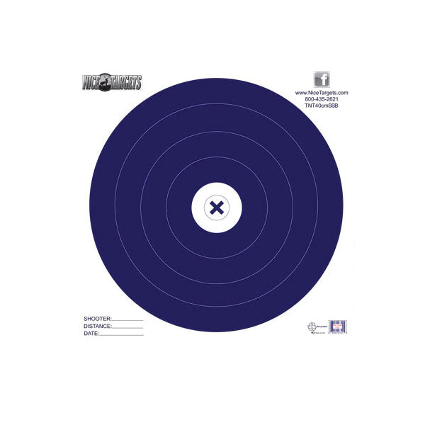 NiceTargets Single Spot Blue 40cm Target Face