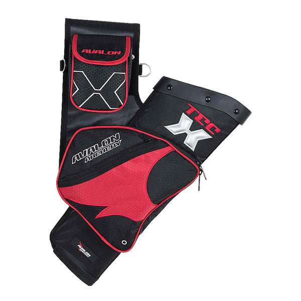 Carquois De Hanche XT320 – Pour Tir à L’arc, 3 Tubes, Réglable, Nylon Orange