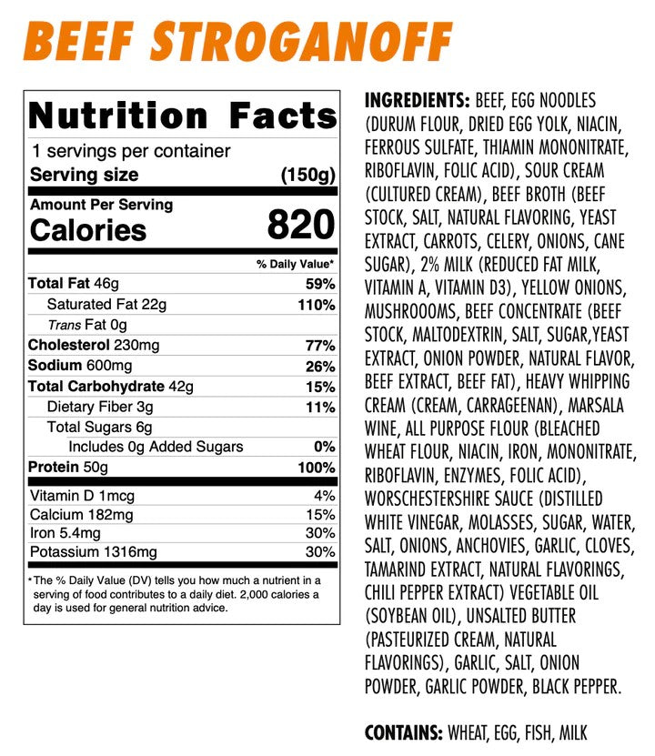 Wild Society Beef Stroganoff Freeze Dried Meal