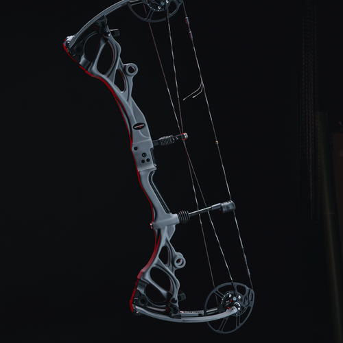 Compound bow on a black background