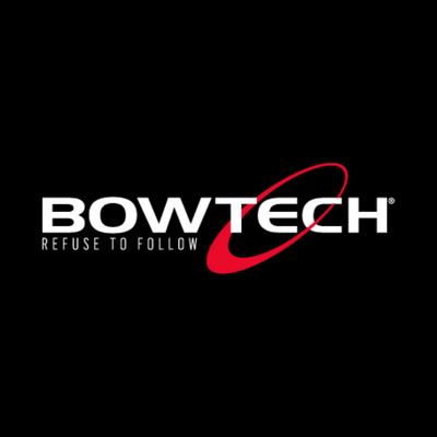 bowtech logo in white on black background