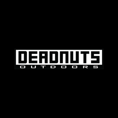 White 'DEADNUTS OUTDOORS' logo on a black background
