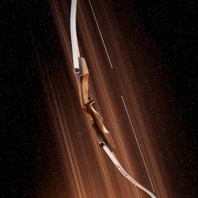 Wooden bow on a dark background