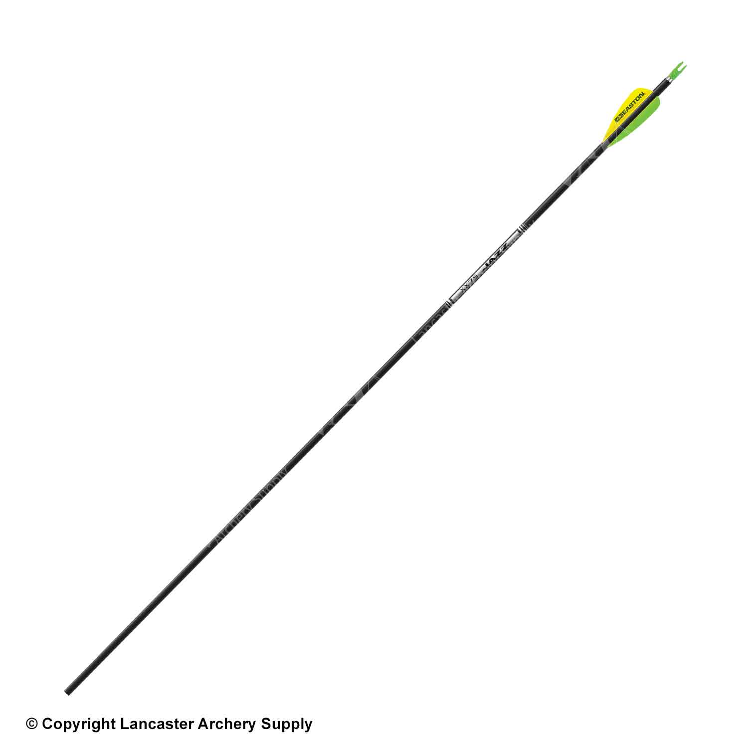 Easton Jazz Aluminum Arrow Shaft (Black - Fletched)