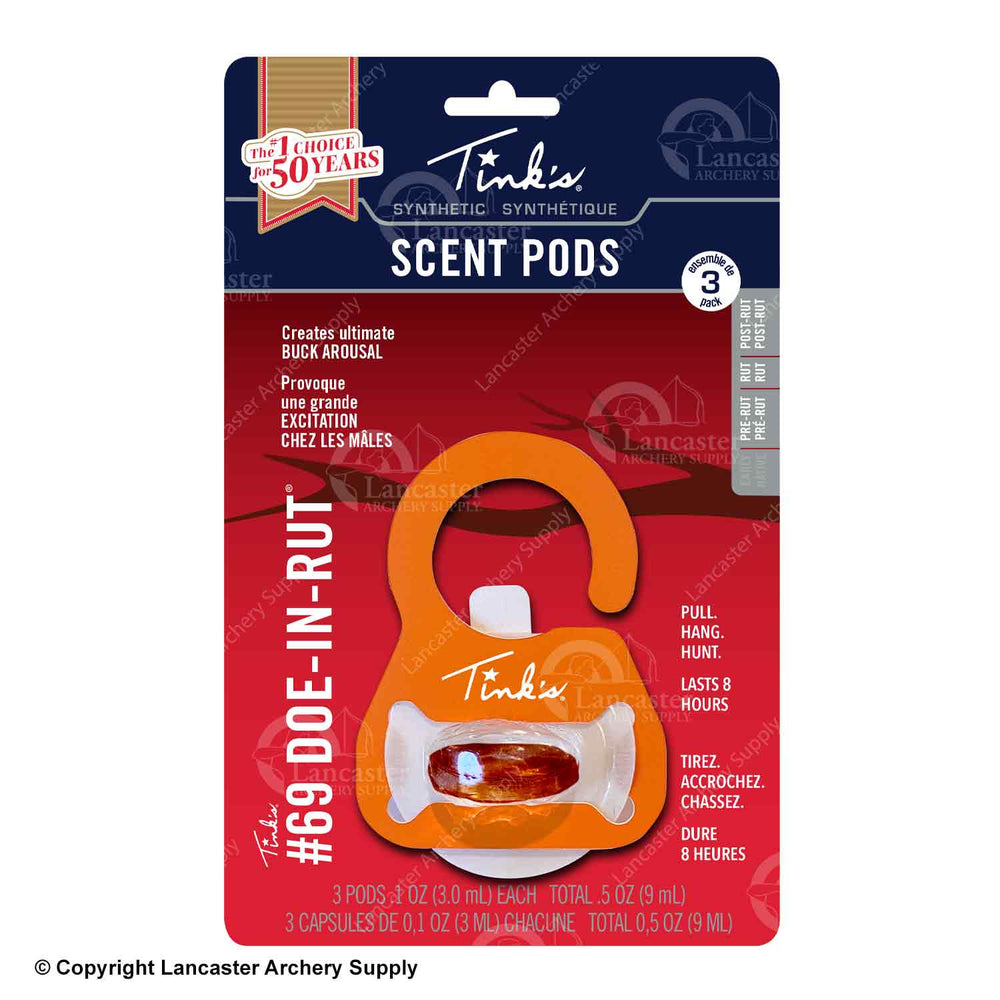 Tink's Synthetic #69 Doe-In-Rut Scent Pods (3 Pack)