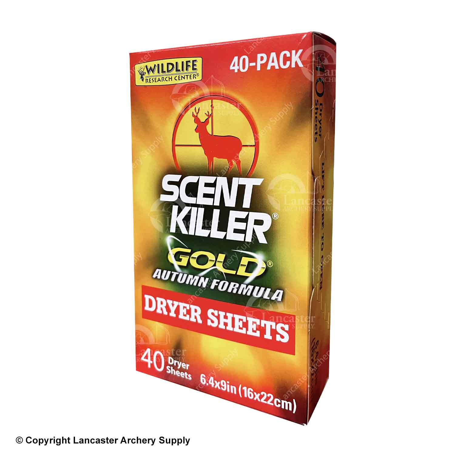 Wildlife Research Center Scent Killer Gold Autumn Formula Dryer Sheets (40 Pack)