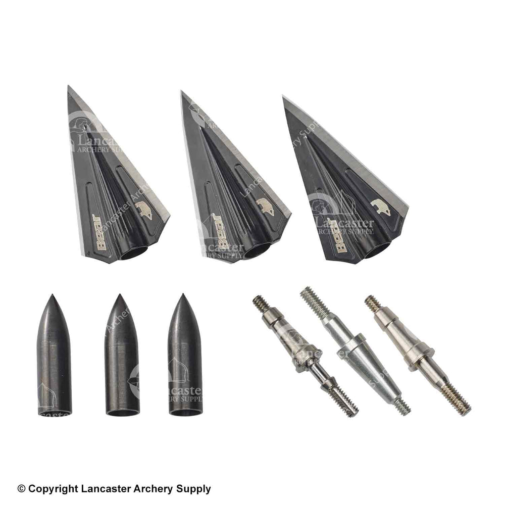 Bear Razorhead Variable Weight System Single Bevel Broadhead Kit (150g ...