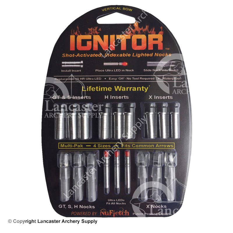 NuFletch Ignitor Lighted Nocks for Vertical Bows