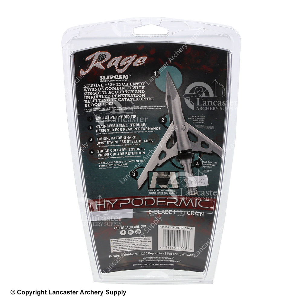 Rage Hypodermic Standard Broadheads (100 gr.)
