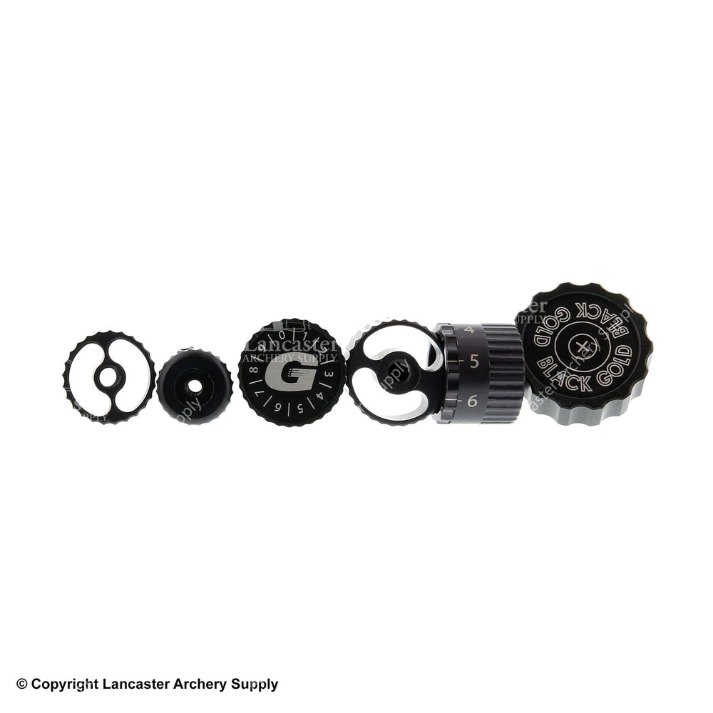 Black Gold Competition 1A Colored Sight Knob Kit