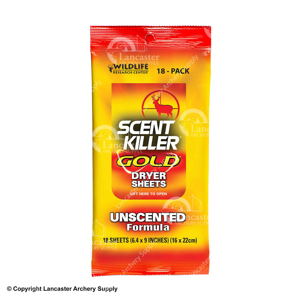 Wildlife Research Center Scent Killer Gold Unscented Dryer Sheets