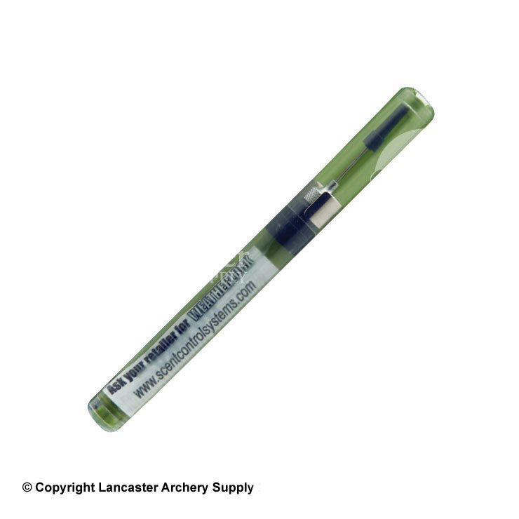 A green oil applicator pen. 