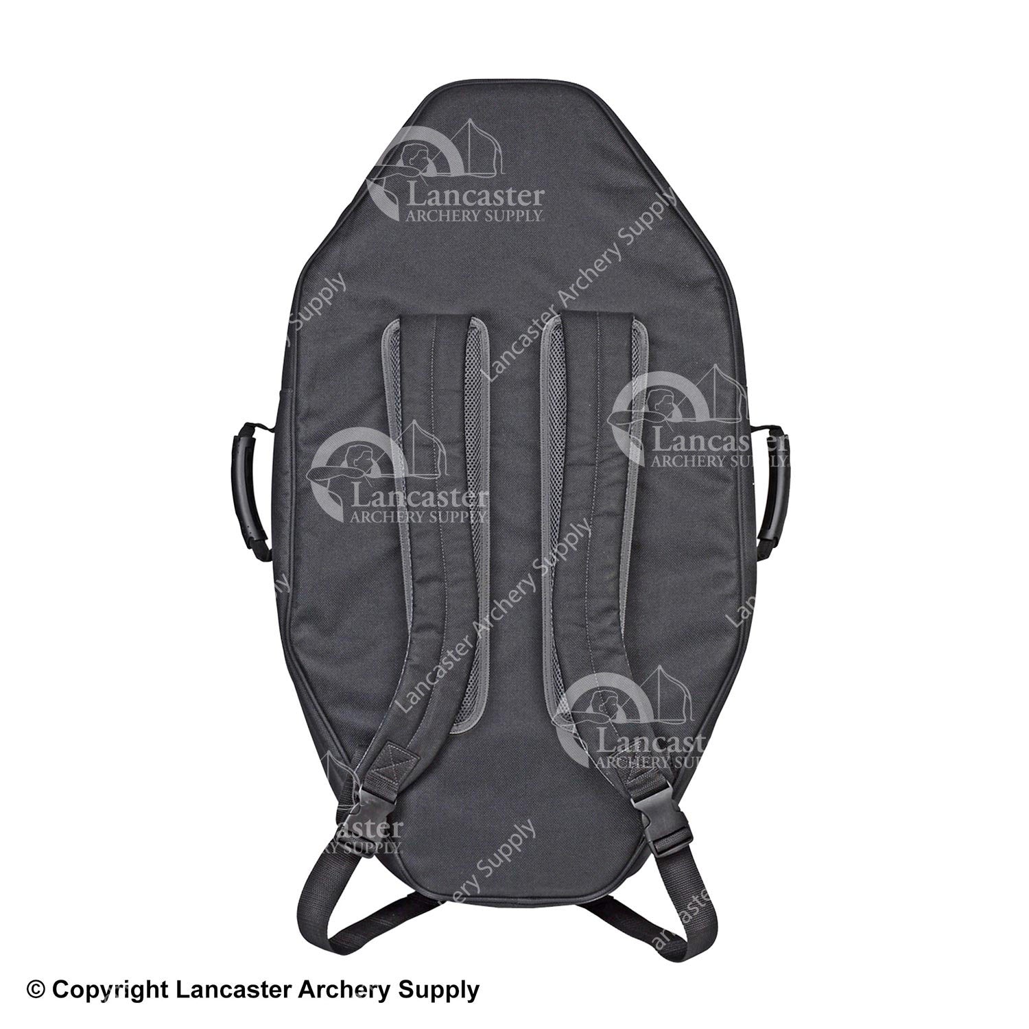 The back and shoulder straps of the crossbow case.