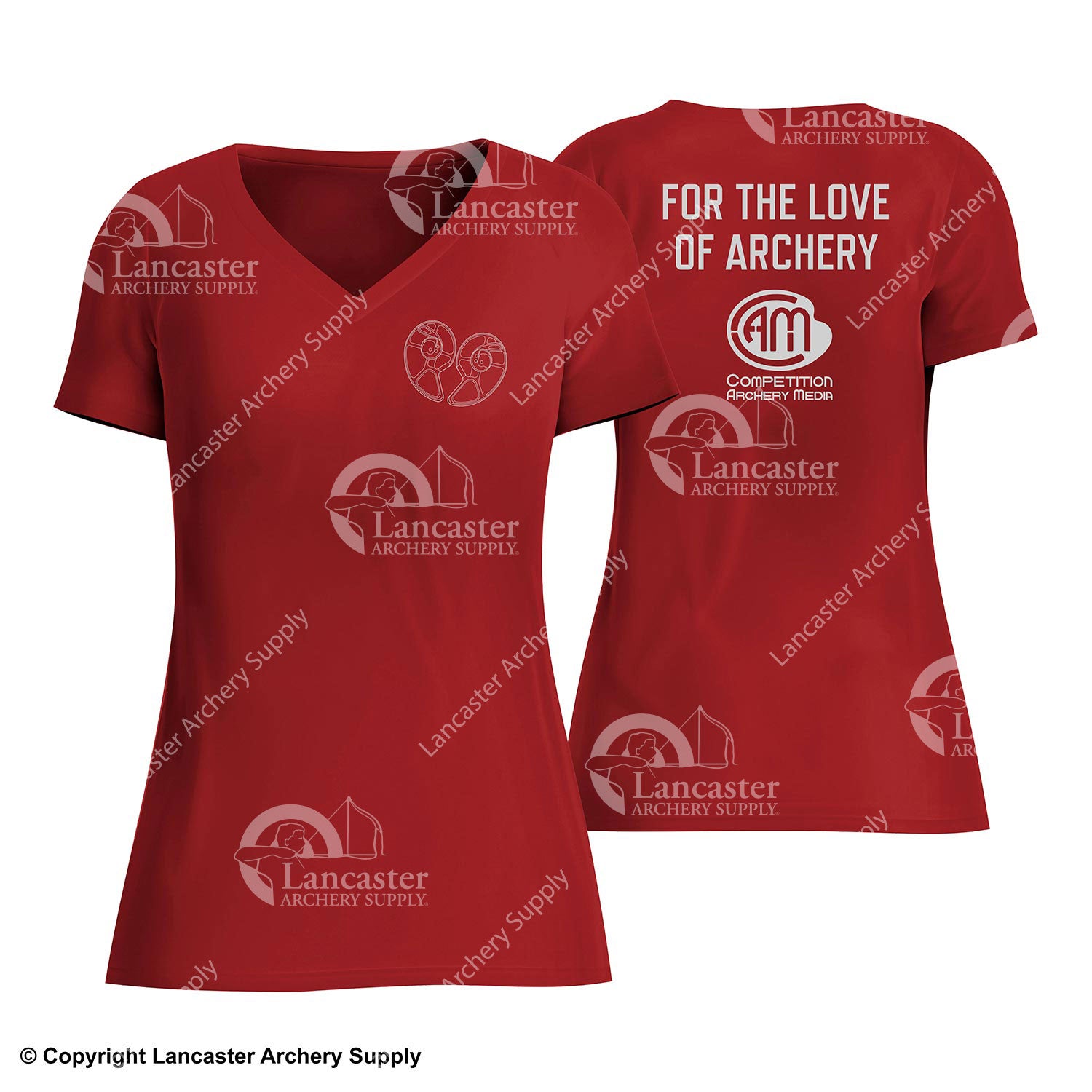 Competition Archery Media Womens V-Neck Tee
