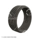 QALO Men's Dark Grey Step Edge Crosshatch Q2X Silicone Ring