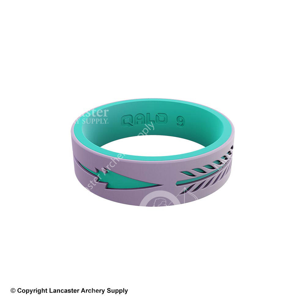 Qalo Women's Strata Arrow Ring (Purple/Teal)
