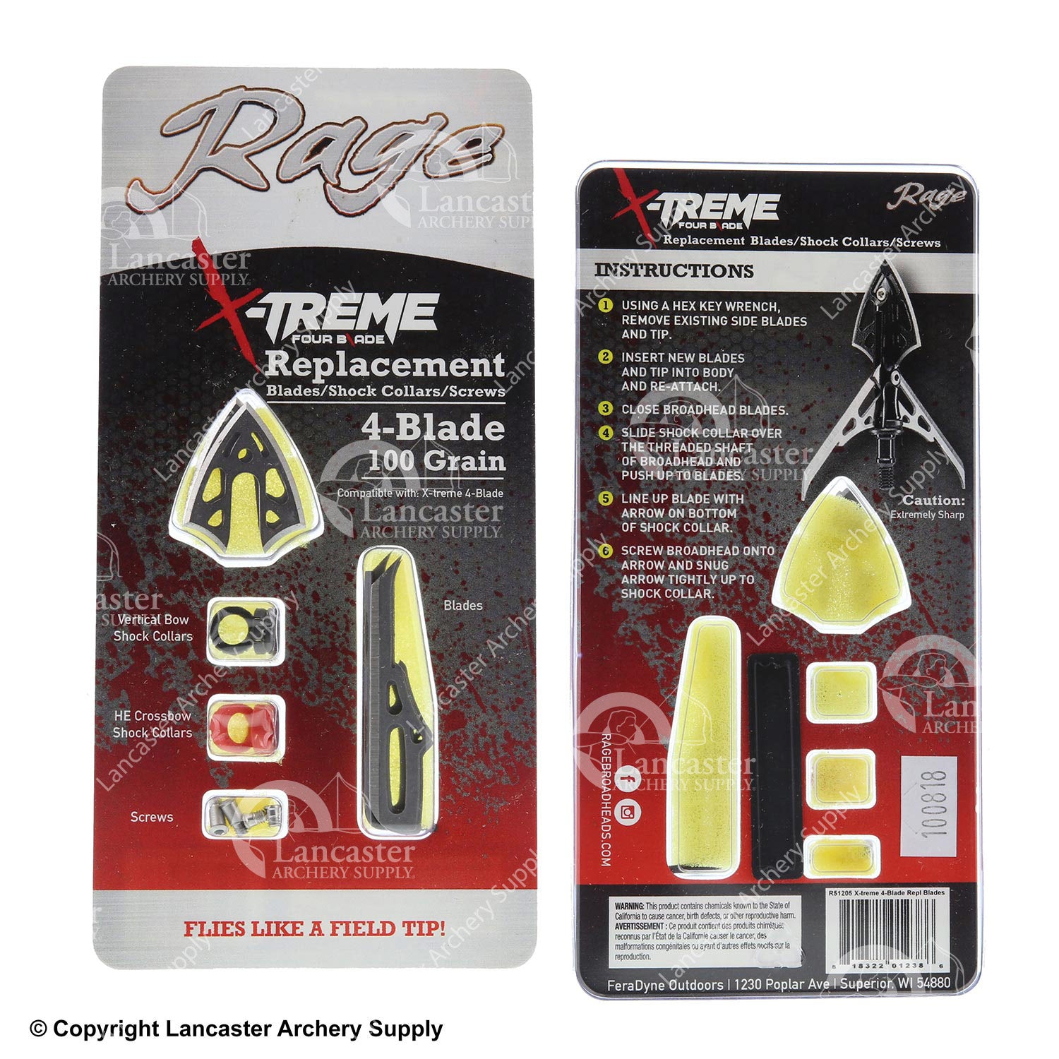 Rage X-treme 4 Blade Replacement Blades