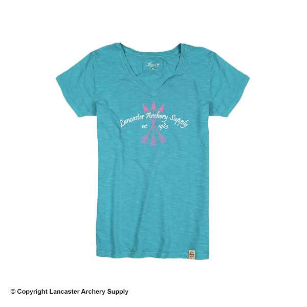 Lancaster Archery Supply Women's Pigment Dyed Slub V-Neck Tee