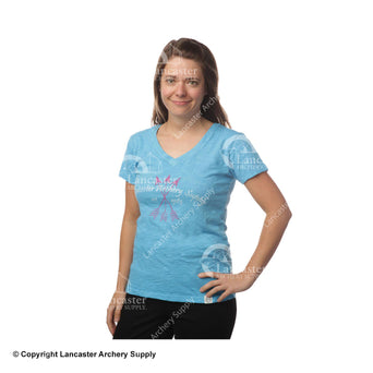 Lancaster Archery Supply Women's Pigment Dyed Slub V-Neck Tee